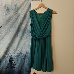 Posh Teal Sleeveless Mini Dress